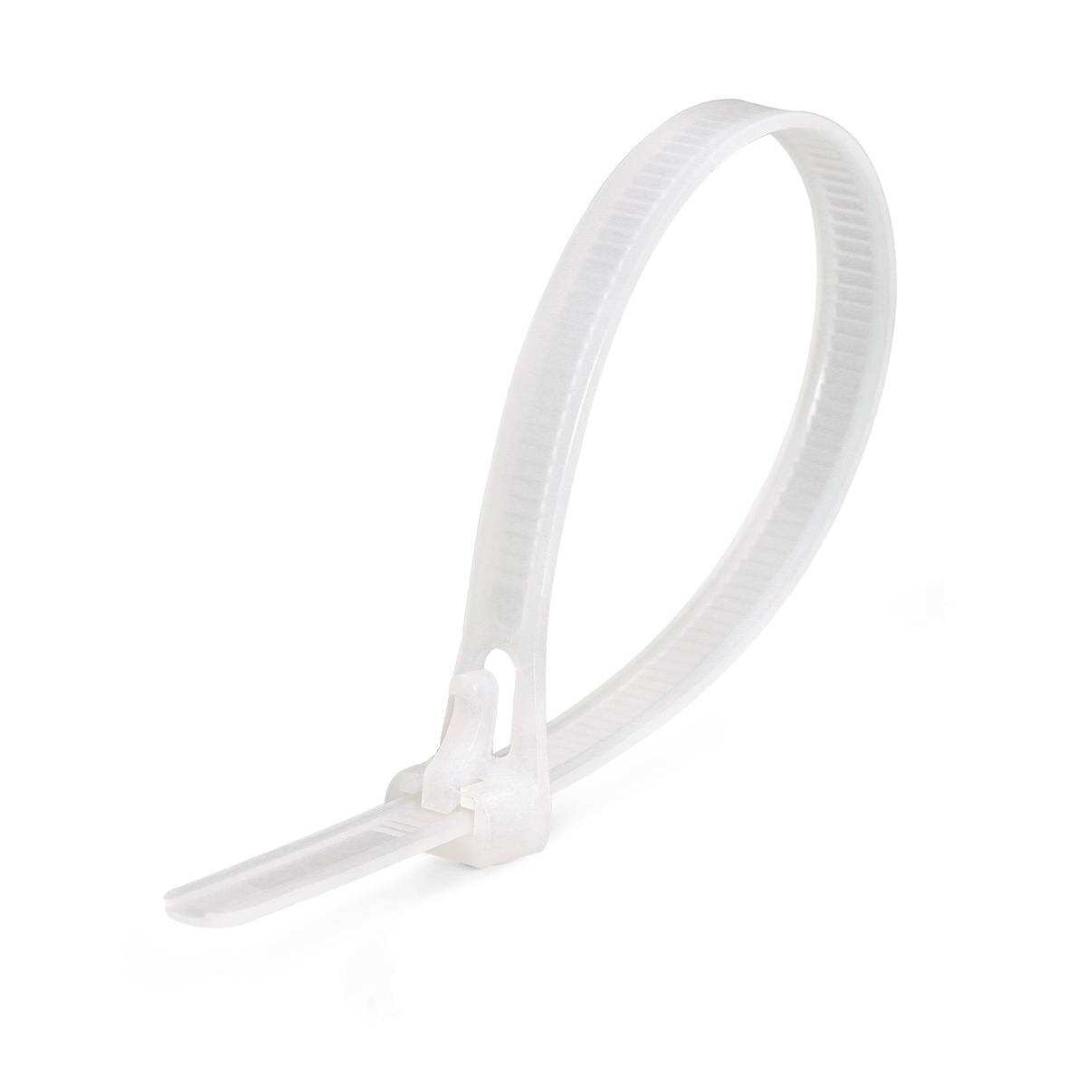 Стяжка нейлоновая КСР 7.5x200 (бел) (100шт), Fortisflex, 1упак