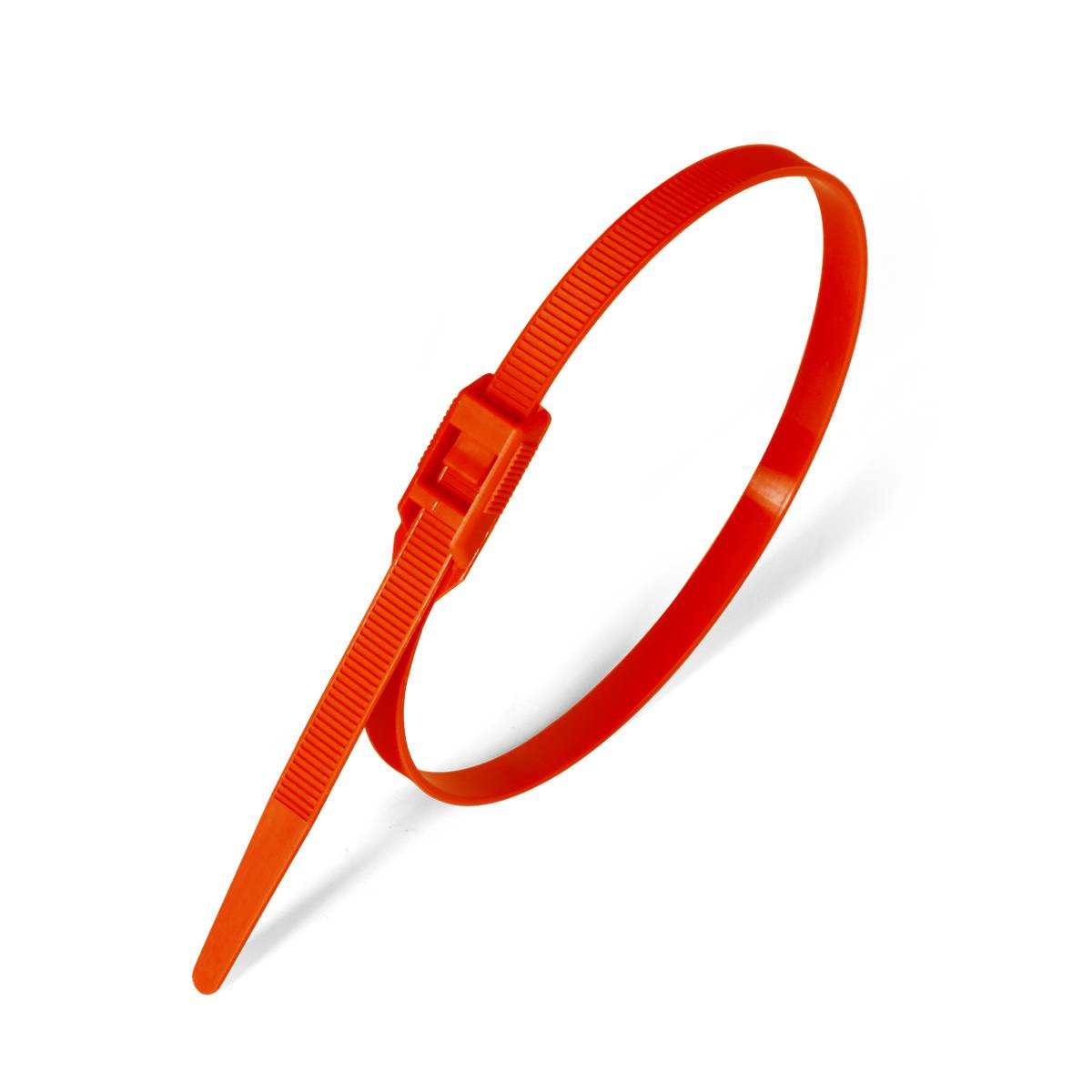 Стяжка нейлоновая КСГ 8х400 (красн) (100шт), Fortisflex, 1упак