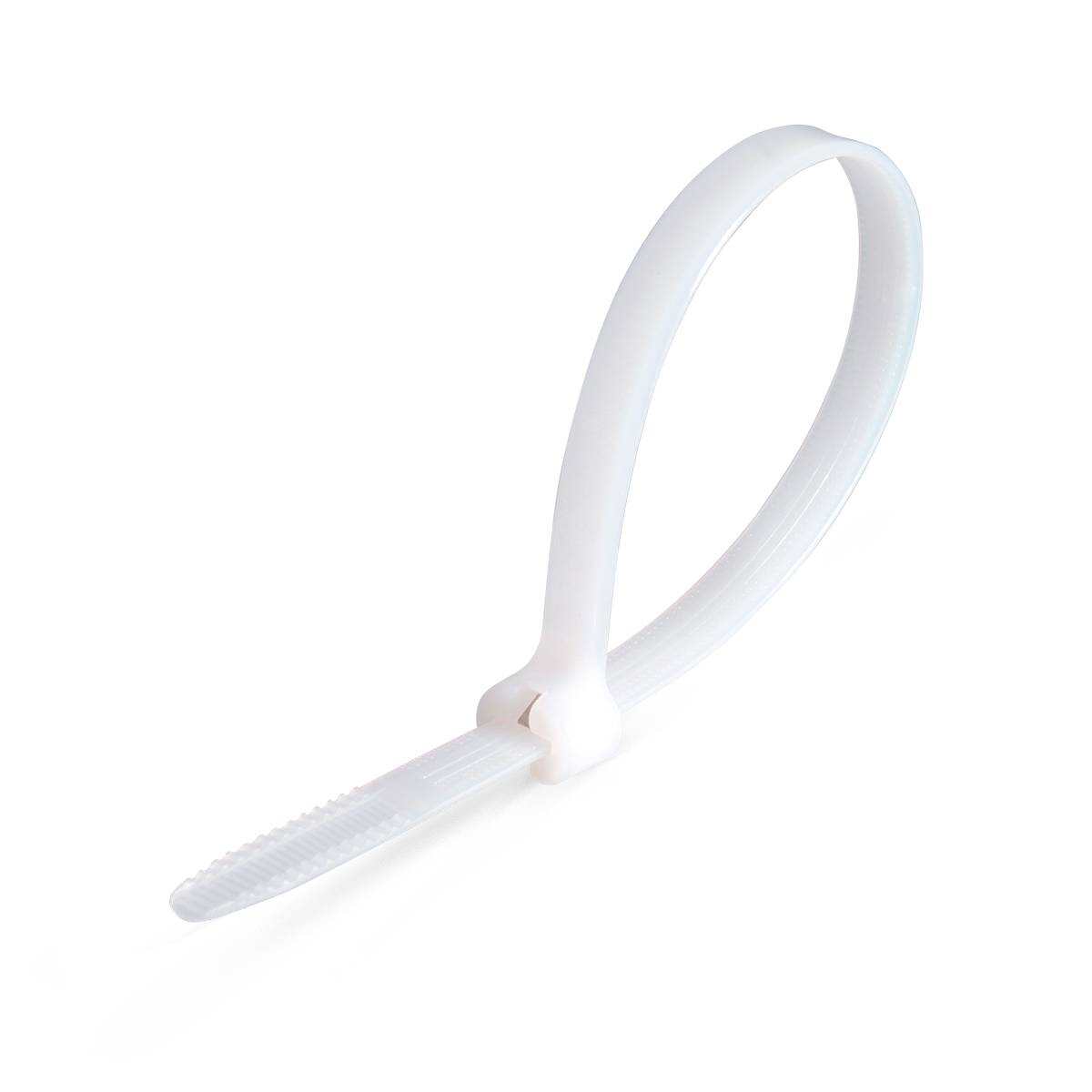 Стяжка нейлоновая КСЗ 10x600 (бел) (100шт), Fortisflex, 1упак