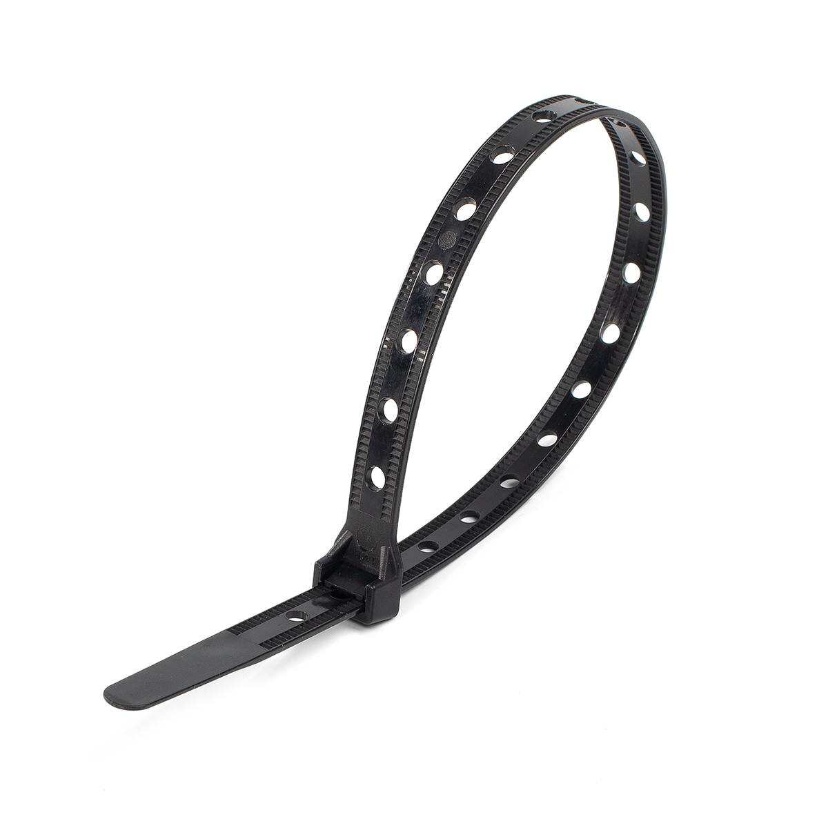 Стяжка нейлоновая с отверстиями под винт КСО "Multihole" 10х200, Fortisflex, 1упак